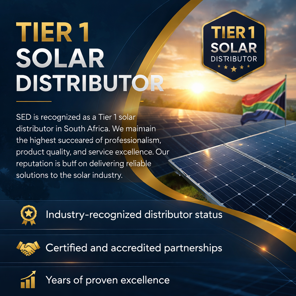 Warehouse with solar equipment inventory