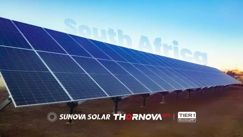 Sunova solar farm project installation in Johannesburg, South Africa