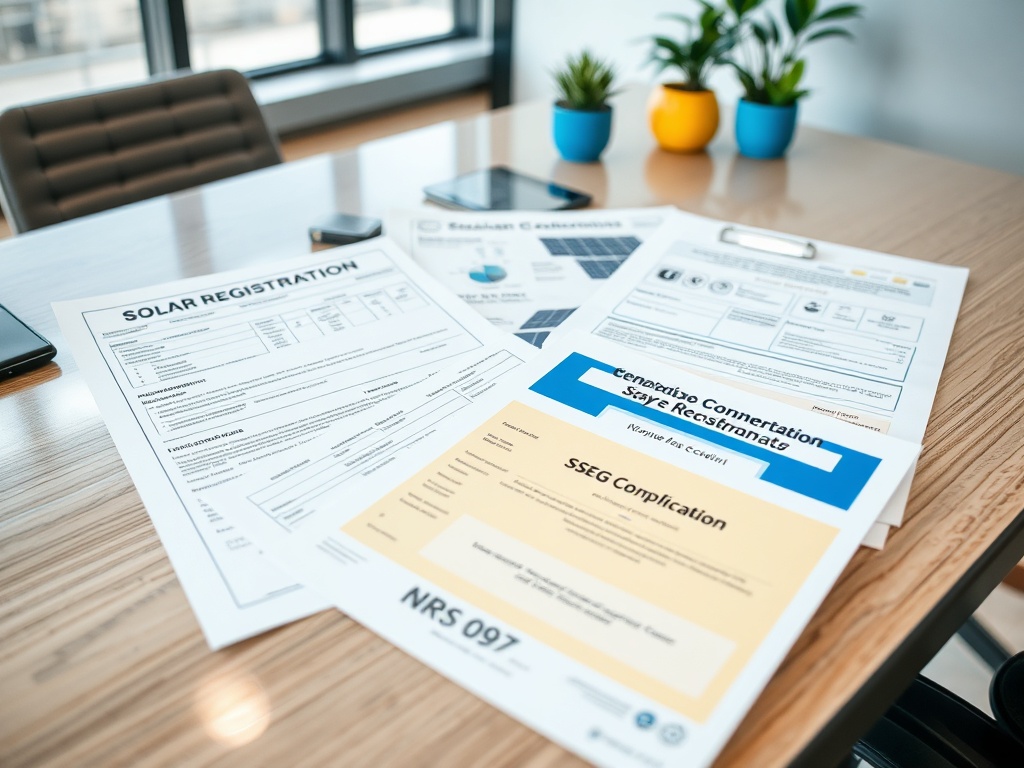 SSEG registration documentation and compliance forms for solar systems
