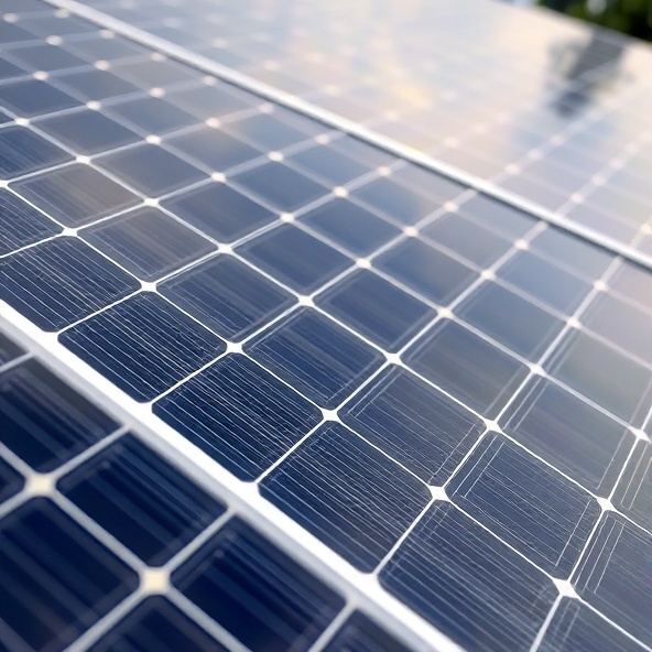 High-quality solar panels close-up