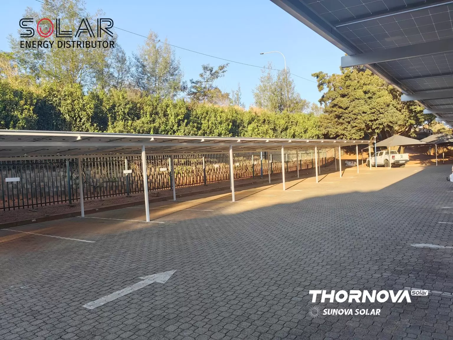 Professional carport solar grid tie system at University of Johannesburg