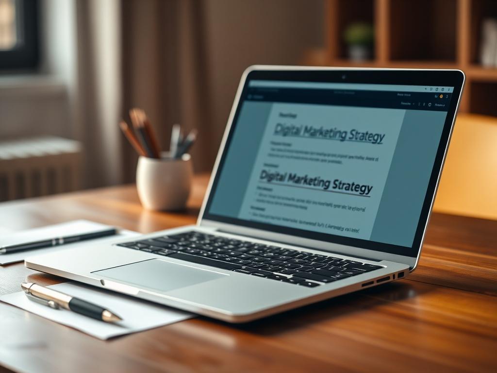 A realistic high resolution of an open laptop displaying a