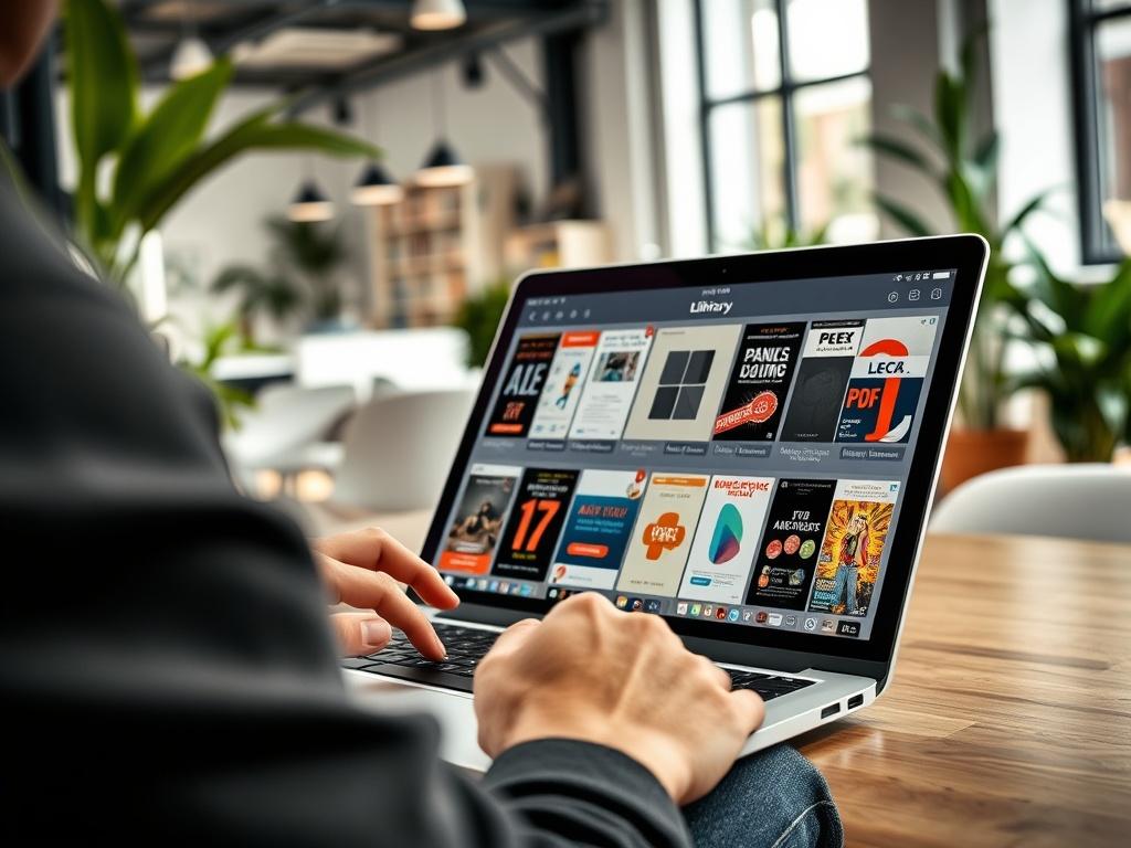 A close up shot of a person browsing a digital