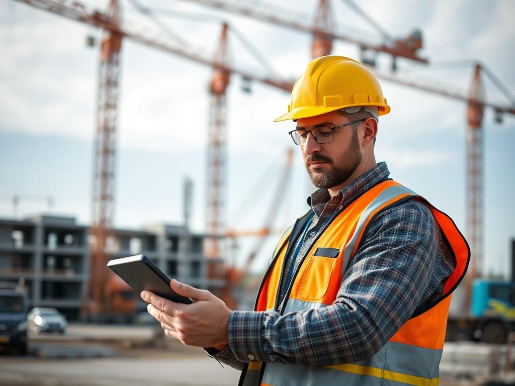 A close up shot of a professional project manager using