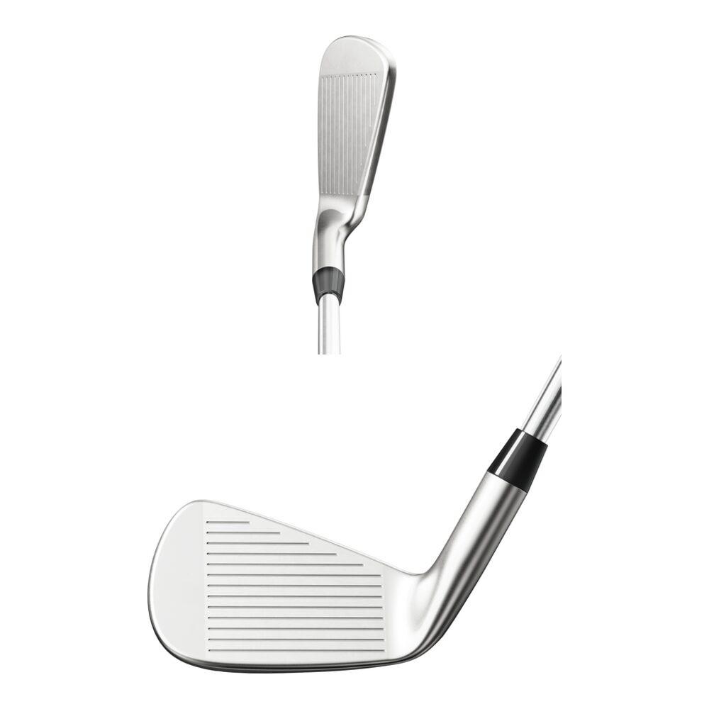 Tour Edge Exotics CB irons, crown and face view