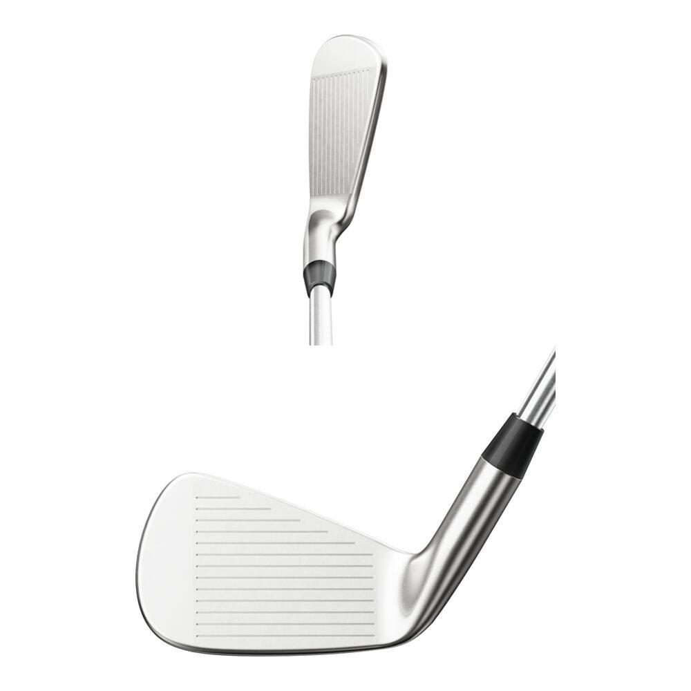 Tour Edge Exotics MB irons, crown and face view