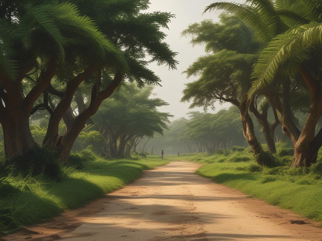 A serene view of a lush green landscape in Lagos,