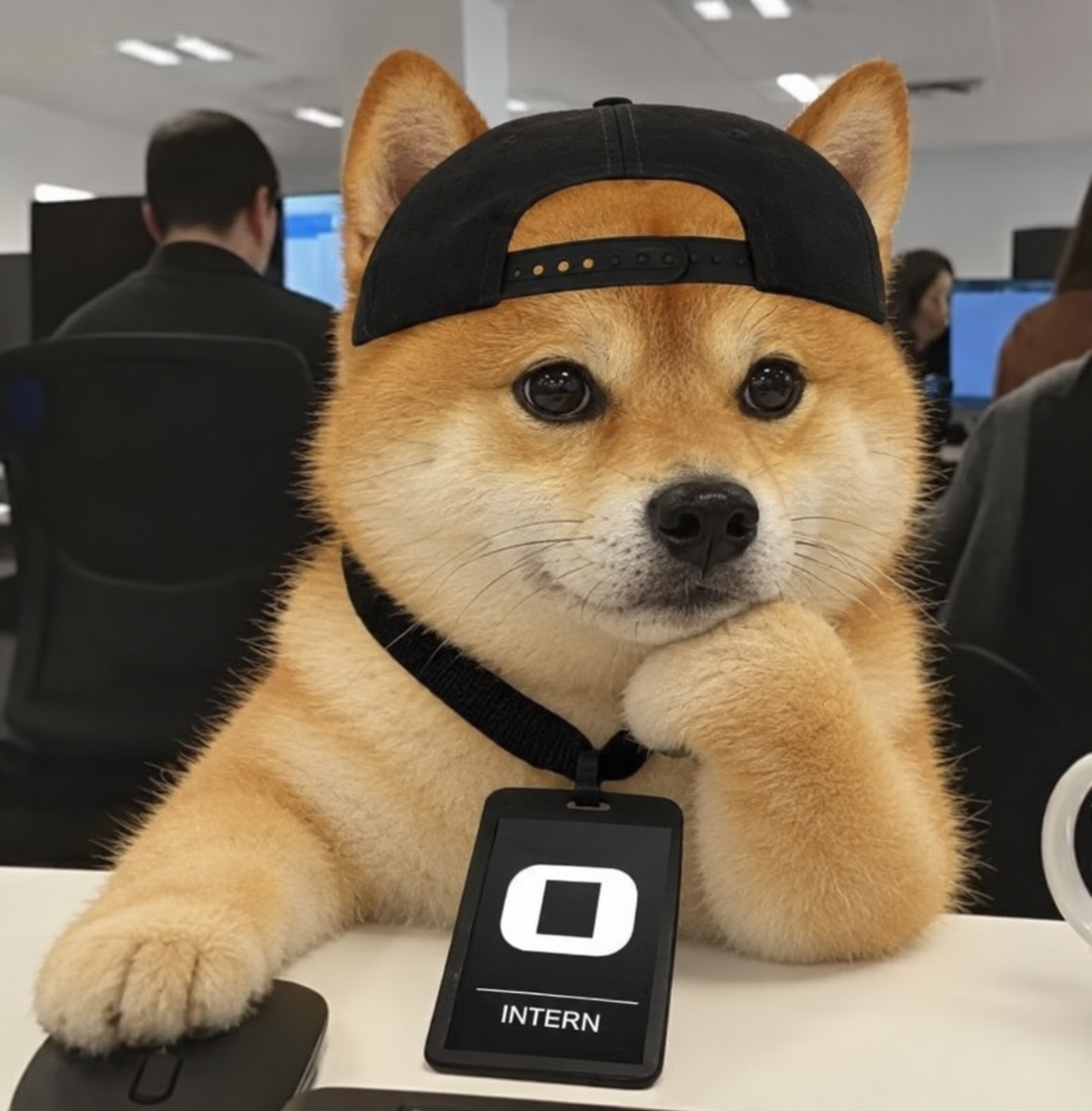Wormhole Dog, the Shiba Inu office intern