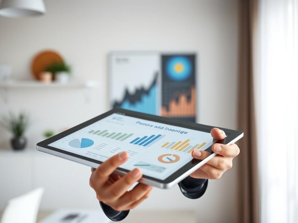 A close up of a business professional analyzing graphs and