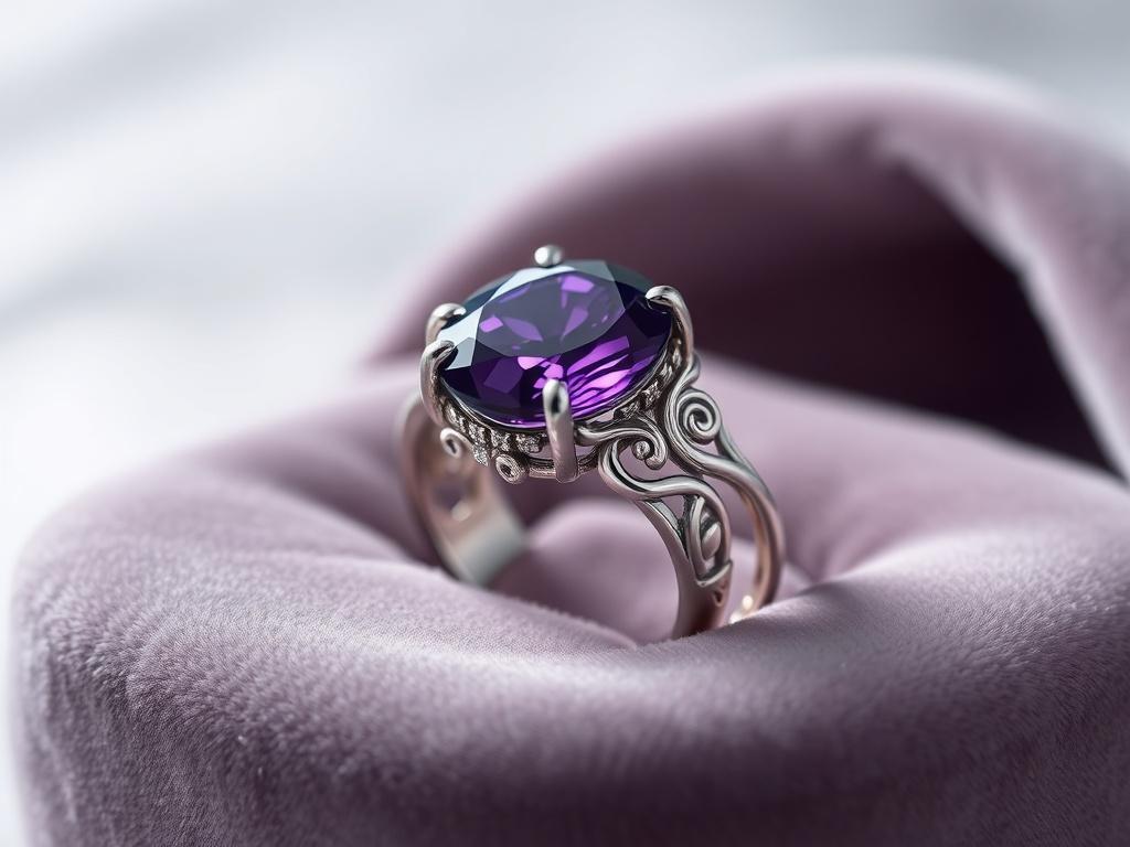 A high resolution of a stunning silver ring with an