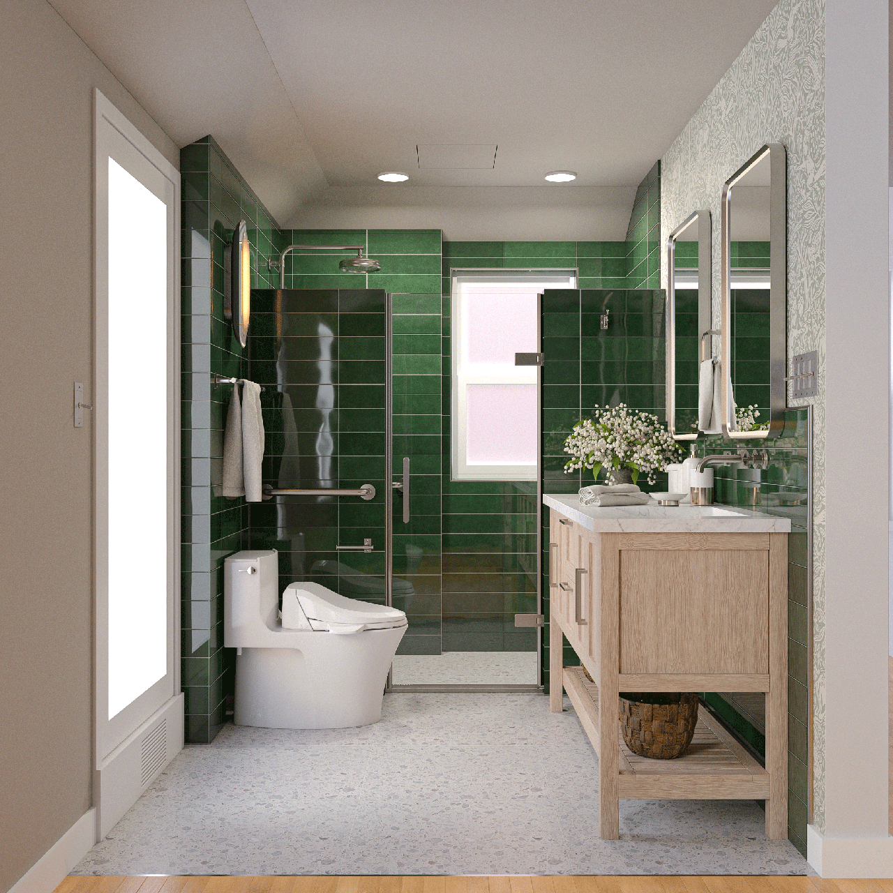 Lincoln Park bathroom renovation by Jates Design Build