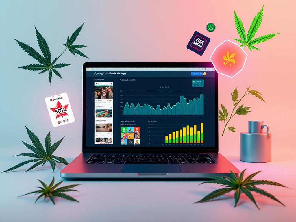 A high resolution illustrating a successful digital marketing campaign for