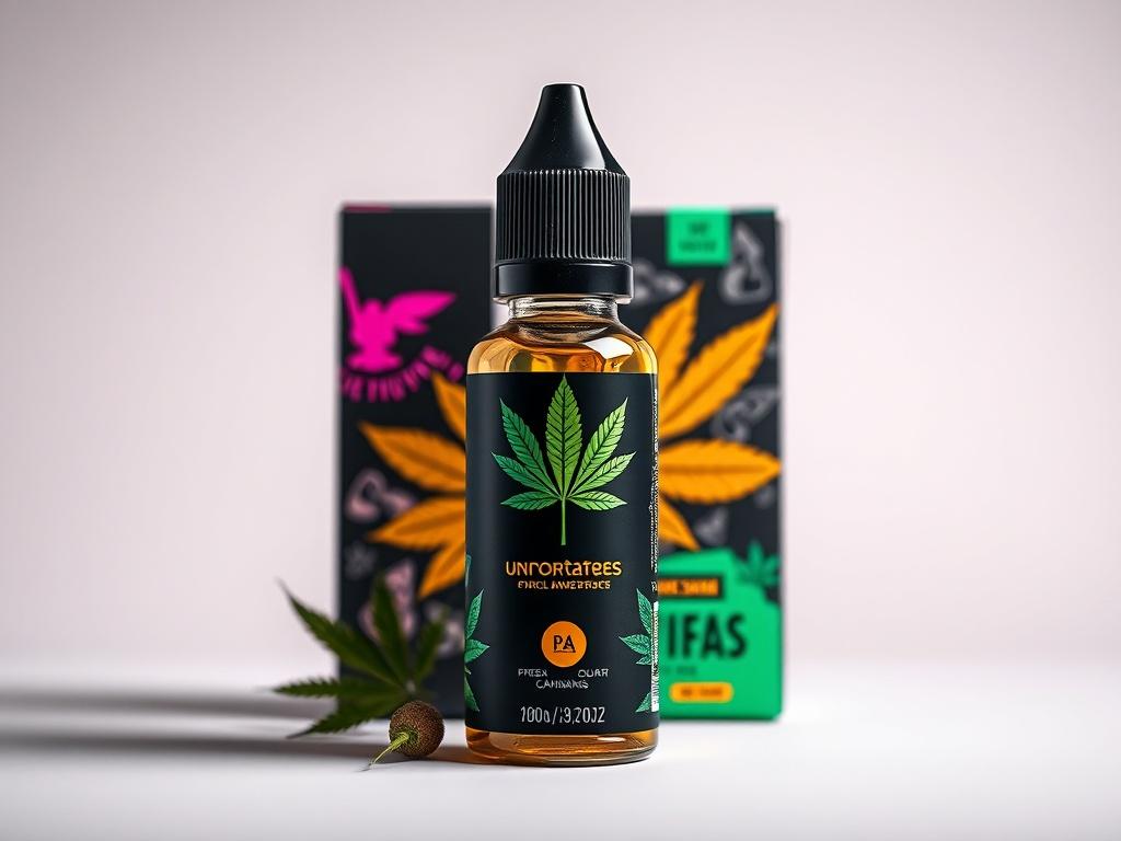 A striking visual representation of a cannabis product with innovative