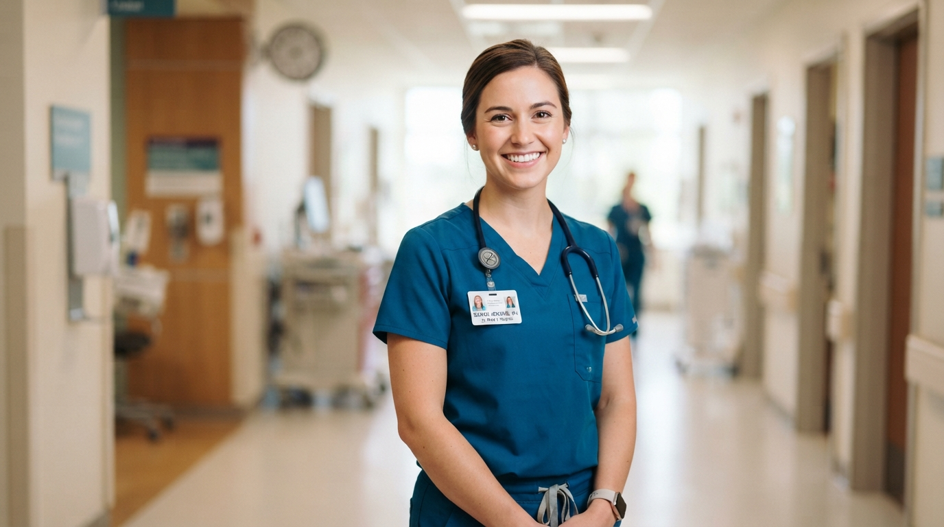 Professional nurse in healthcare environment