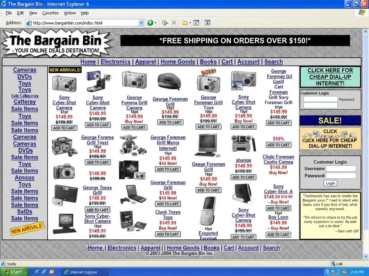 Before redesign - E-Commerce Platform Redesign