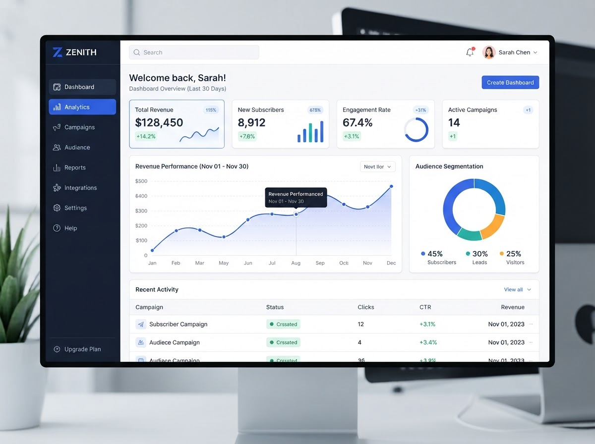 After redesign - SaaS Analytics Dashboard