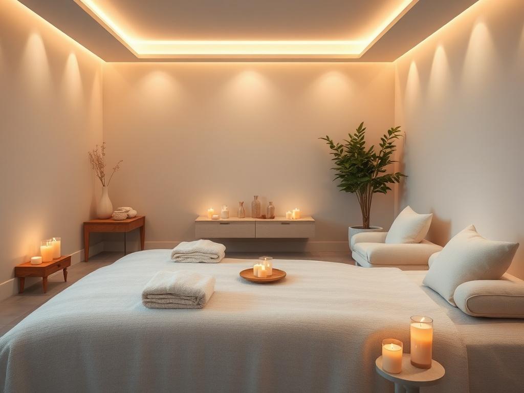 A calming image that depicts a therapeutic room designed for