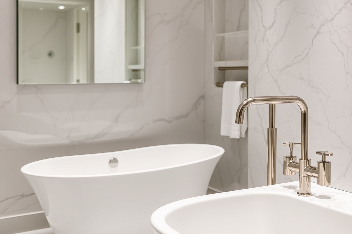 Luxury bathroom detail shot