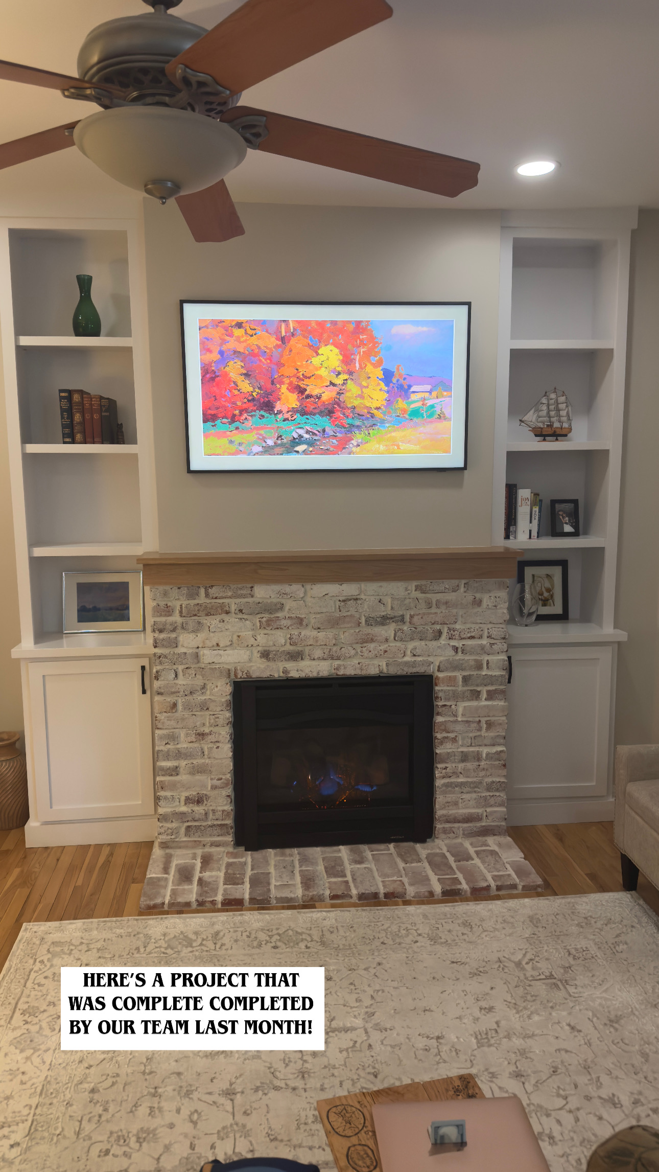 After - Custom Fireplace Detail 1