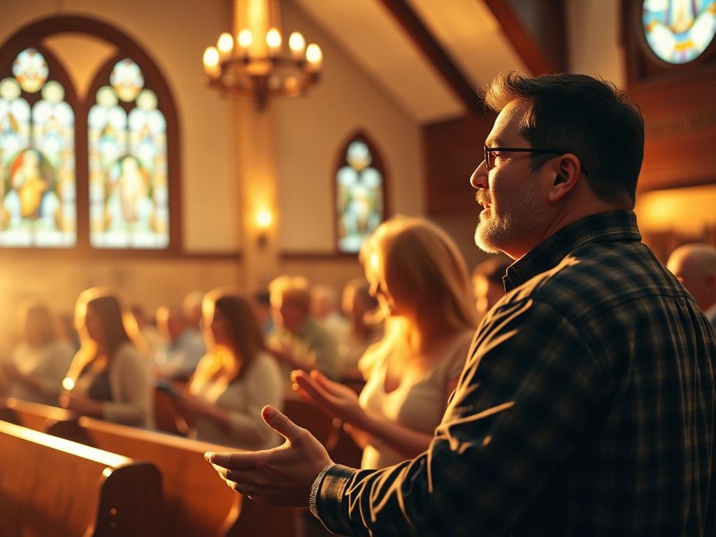 An intimate setting of a worship service at Grace Fellowship