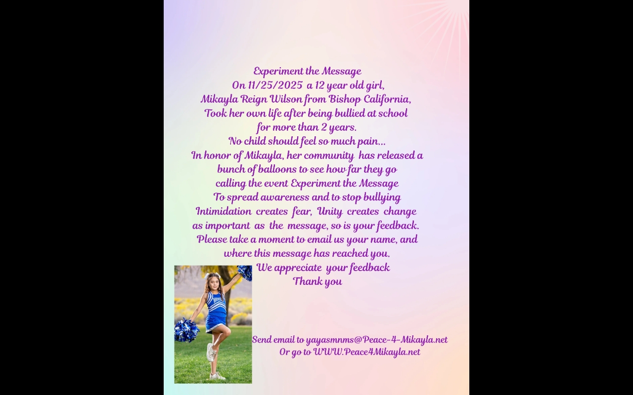 Message of encouragement