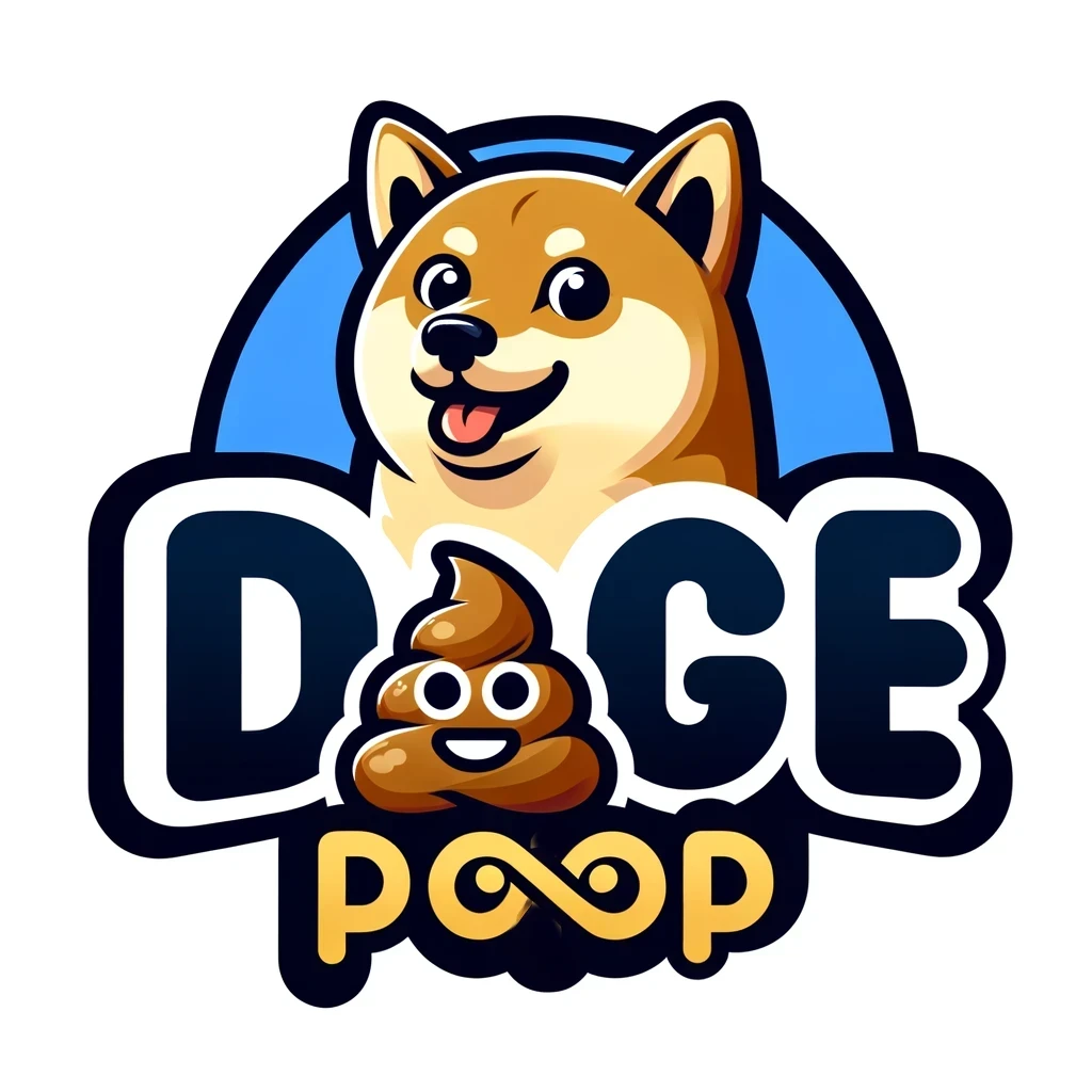 dall·e 2024-05-12 15.14.21 - create a clean version of the 'dogepoop' cryptocurrency logo, focusing on refining the text design and removing any highlighted or unnecessary element.webp