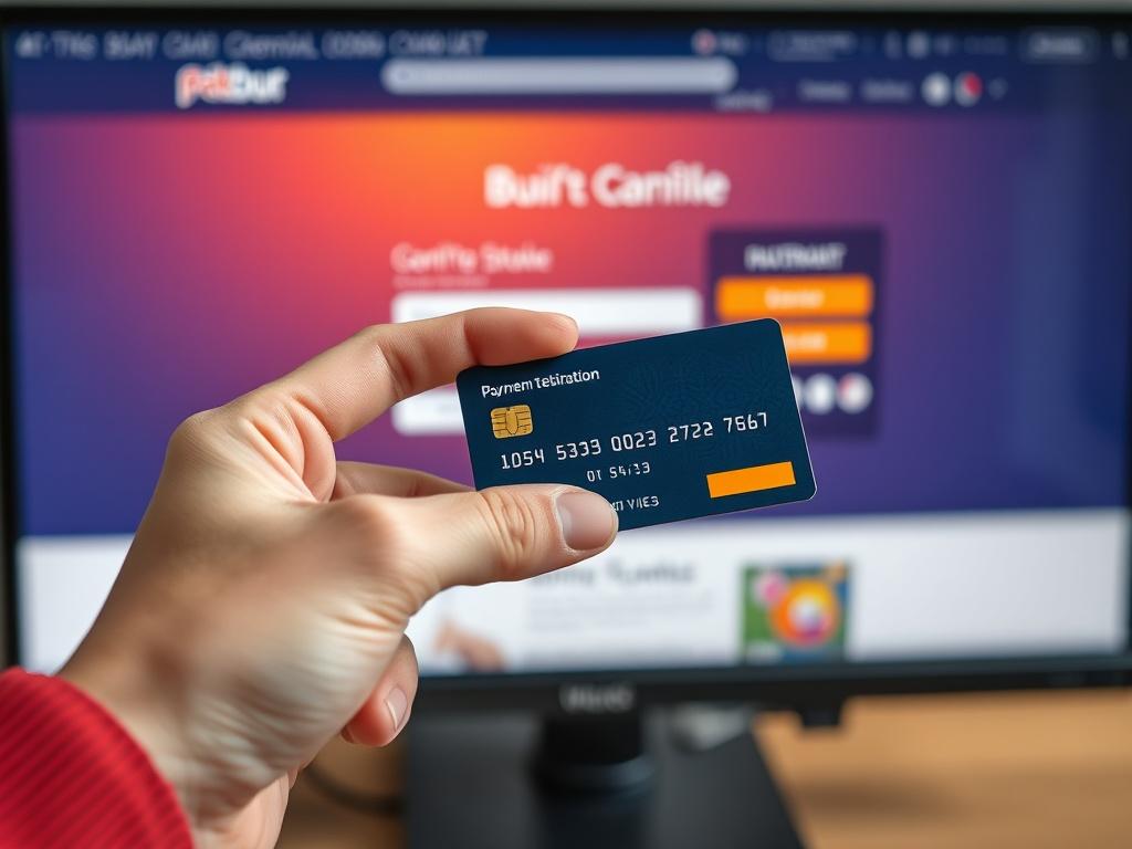 A close up shot of a hand holding a credit