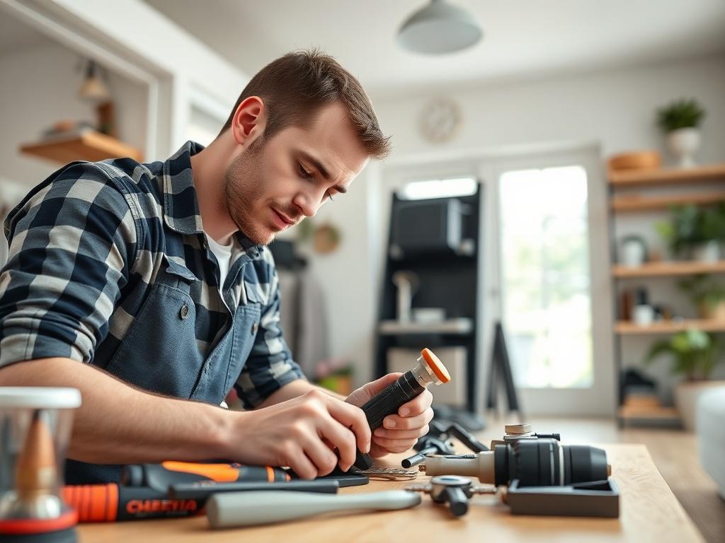 A close up shot of a skilled professional at work
