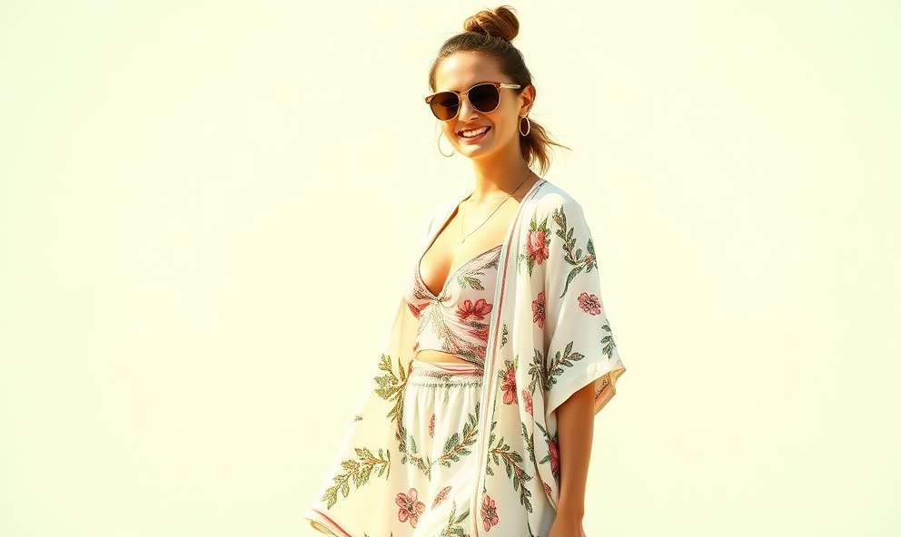 Woman in summer beach wear