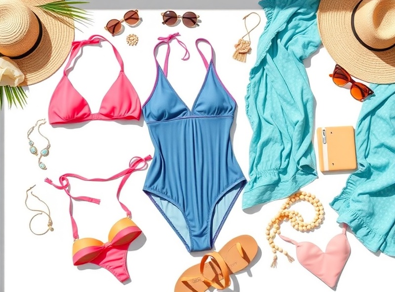 Summer fashion flat lay