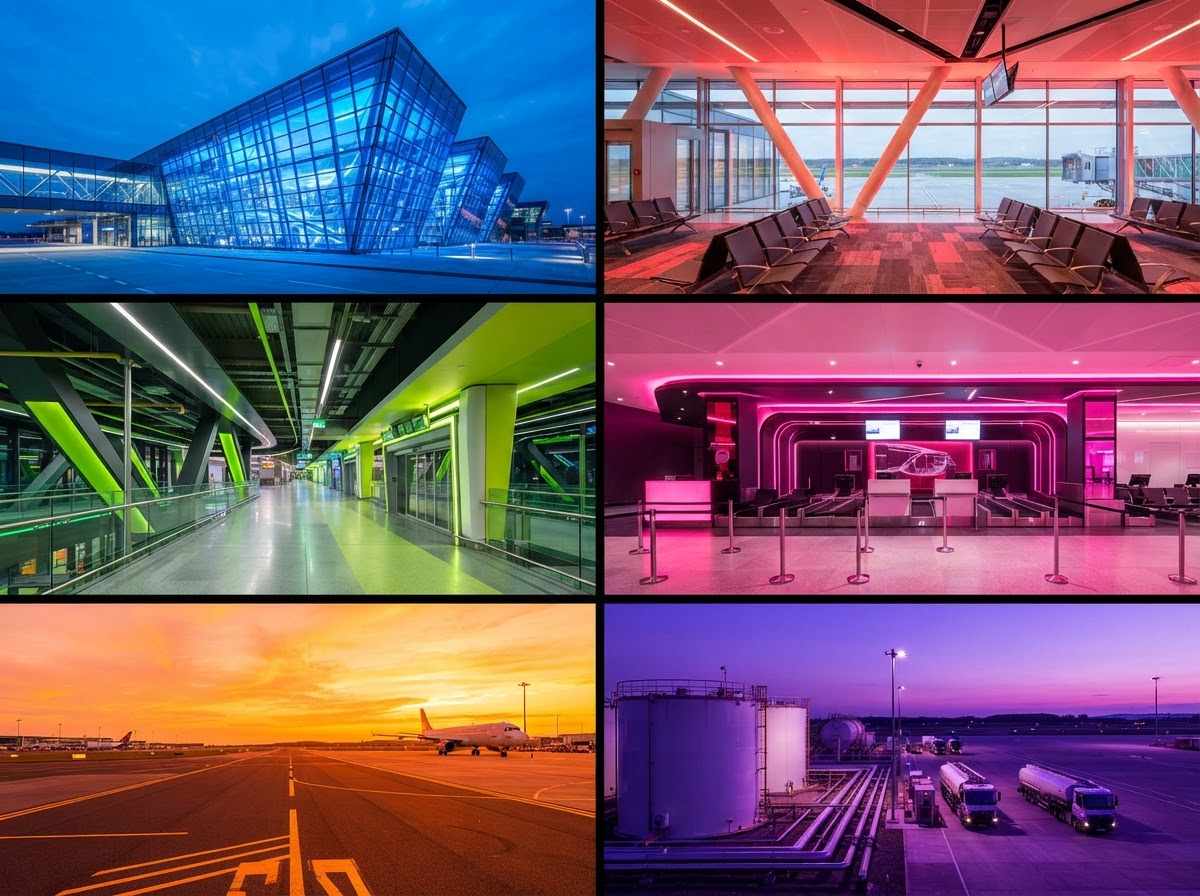 Modern airport terminals