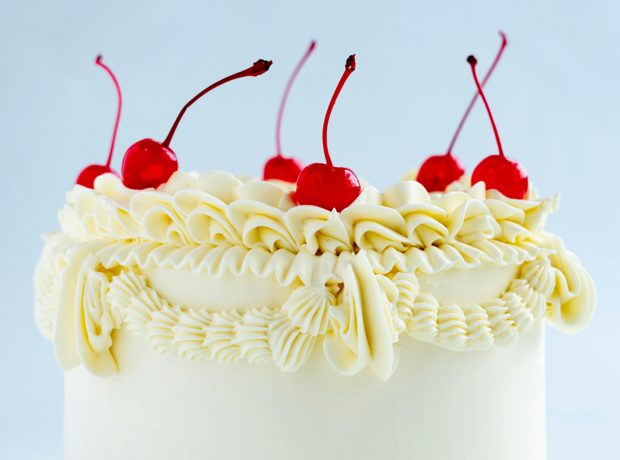 birthday cake with cherry on top