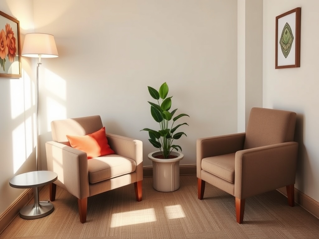 Inviting consulting room for referrals and intake