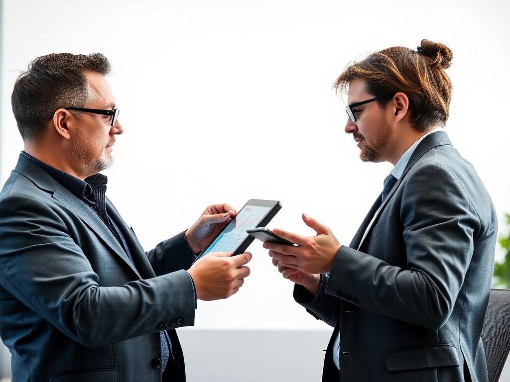 A close up of a consultant discussing strategies with a