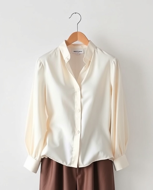 Cream Silk Blouse
