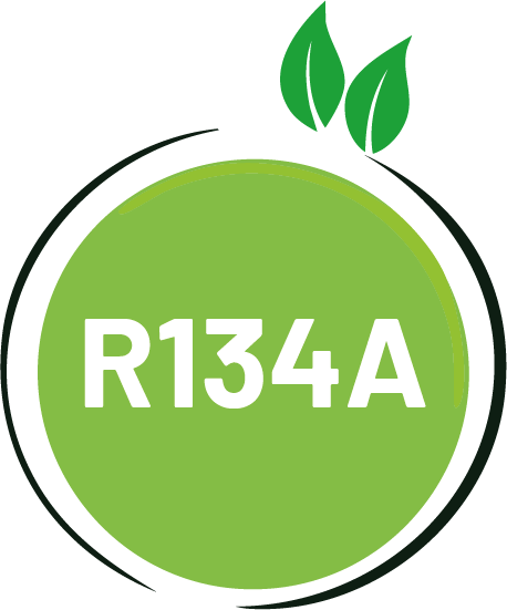 Symbol: Umweltfreundliches Kältemittel R134A