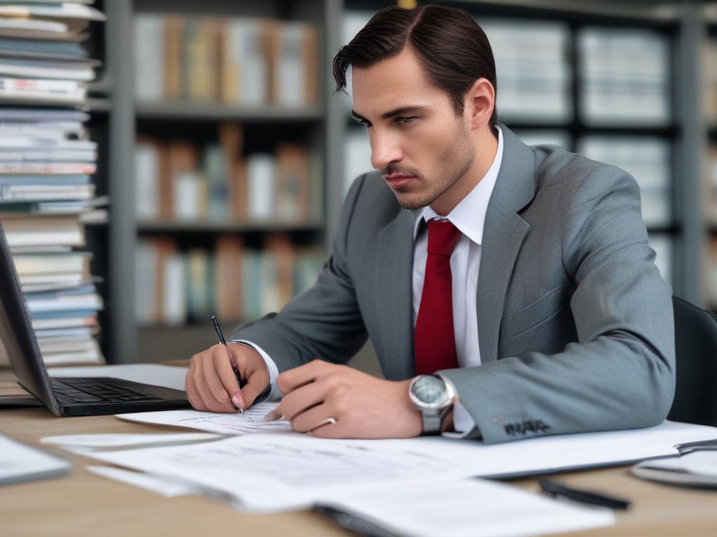 A close up shot of a customs specialist reviewing import