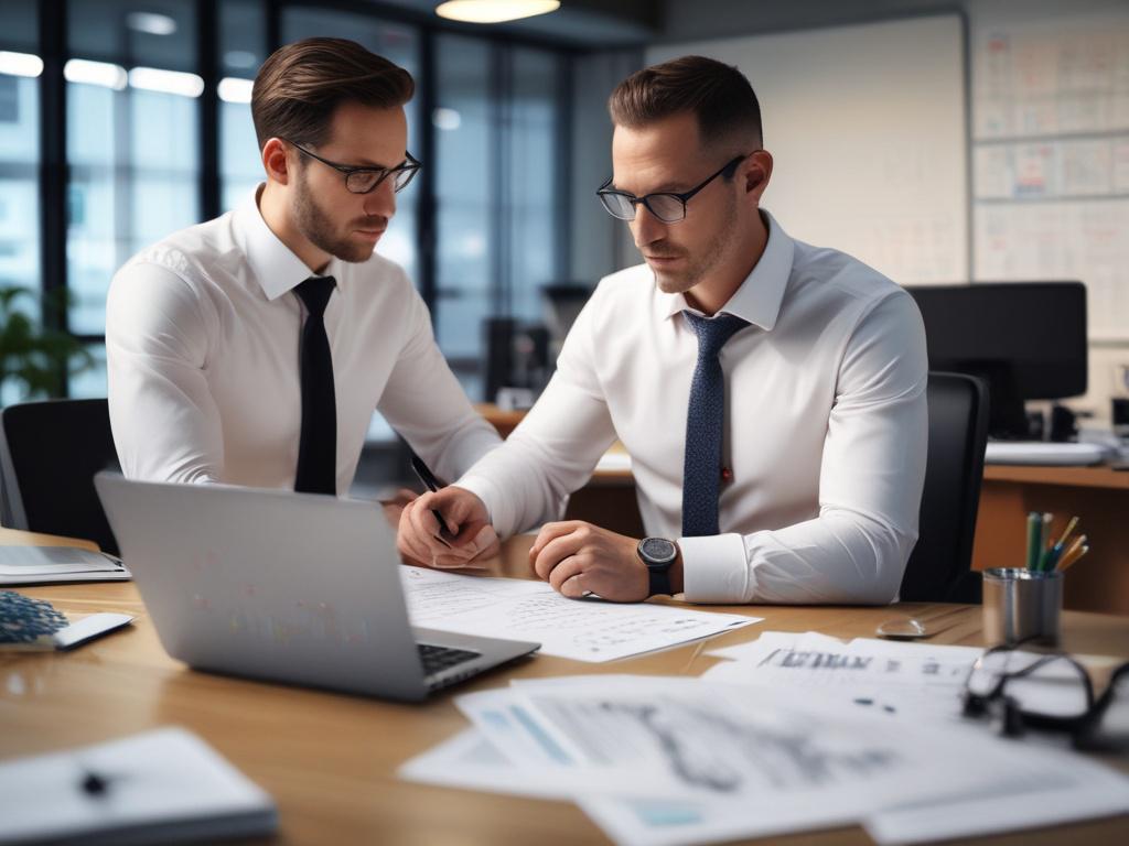 A close up of a diligent procurement specialist analyzing quotes