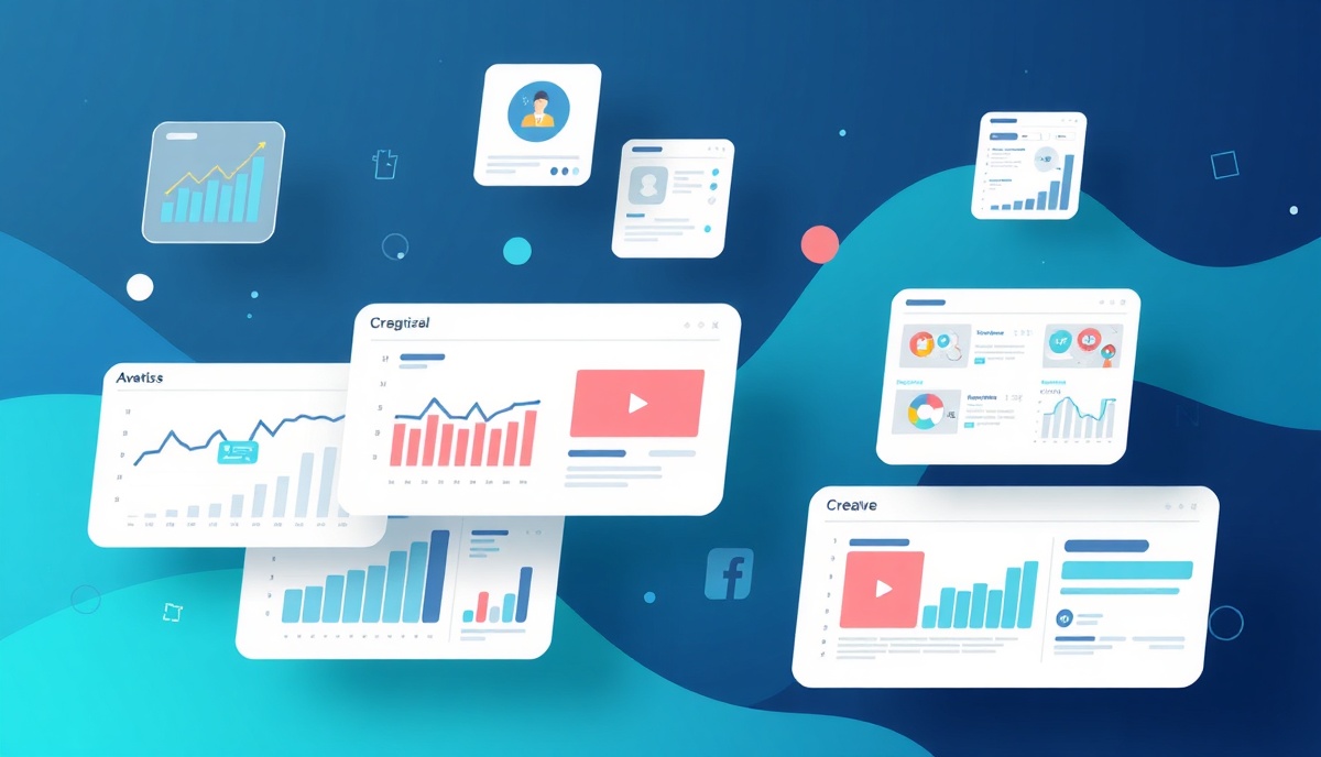 Digital marketing visualization with analytics and campaigns