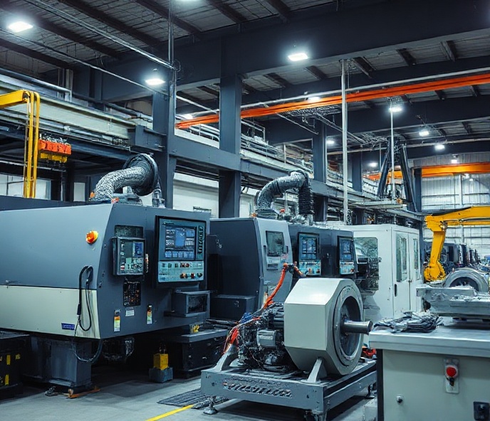 Industrial machinery and manufacturing facility