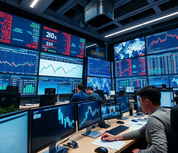 Global Trading operations with commodity trading desk and financial data