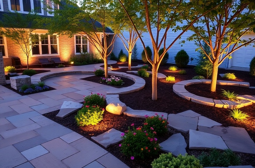 Stone patio and hardscape installation