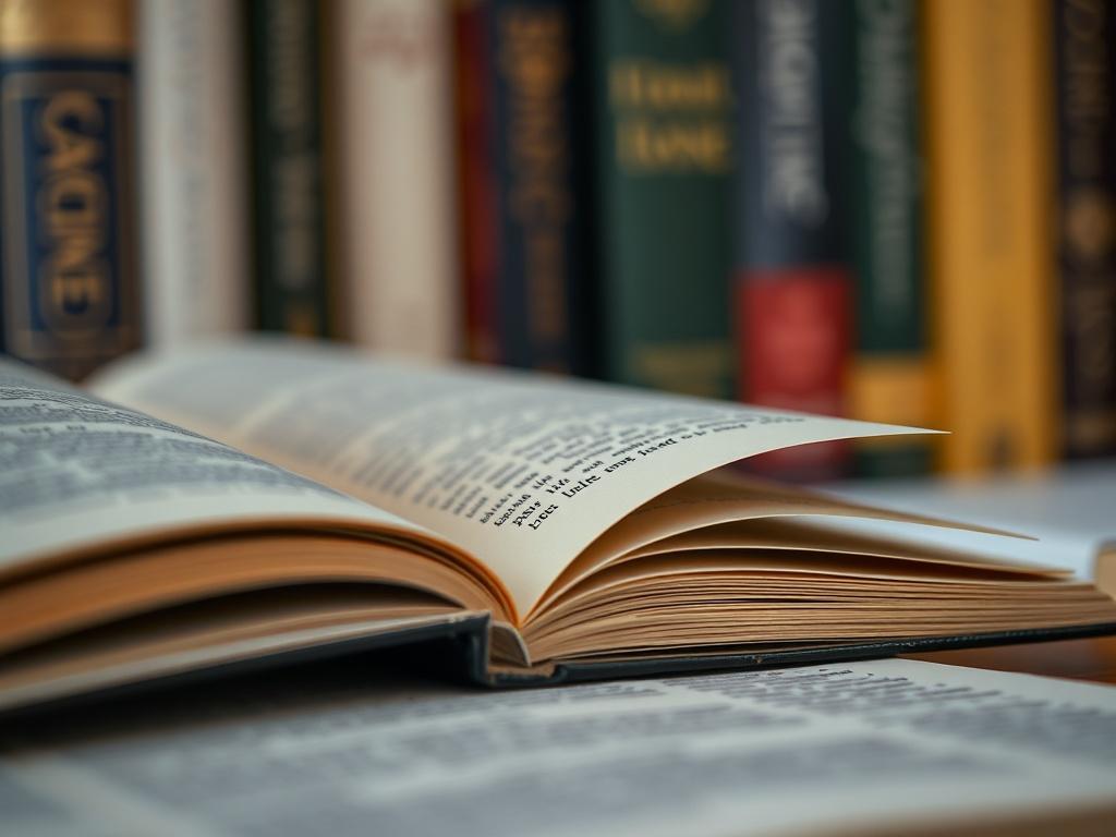 A hyper realistic close up of an open book showing