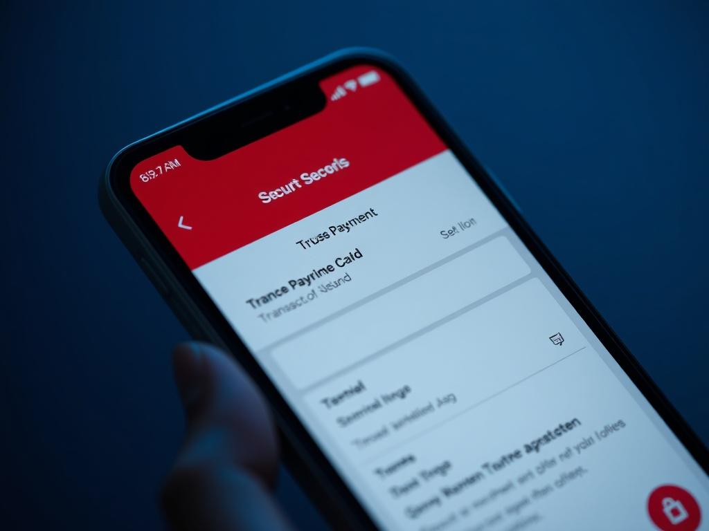 A hyper realistic close up of a secure payment interface
