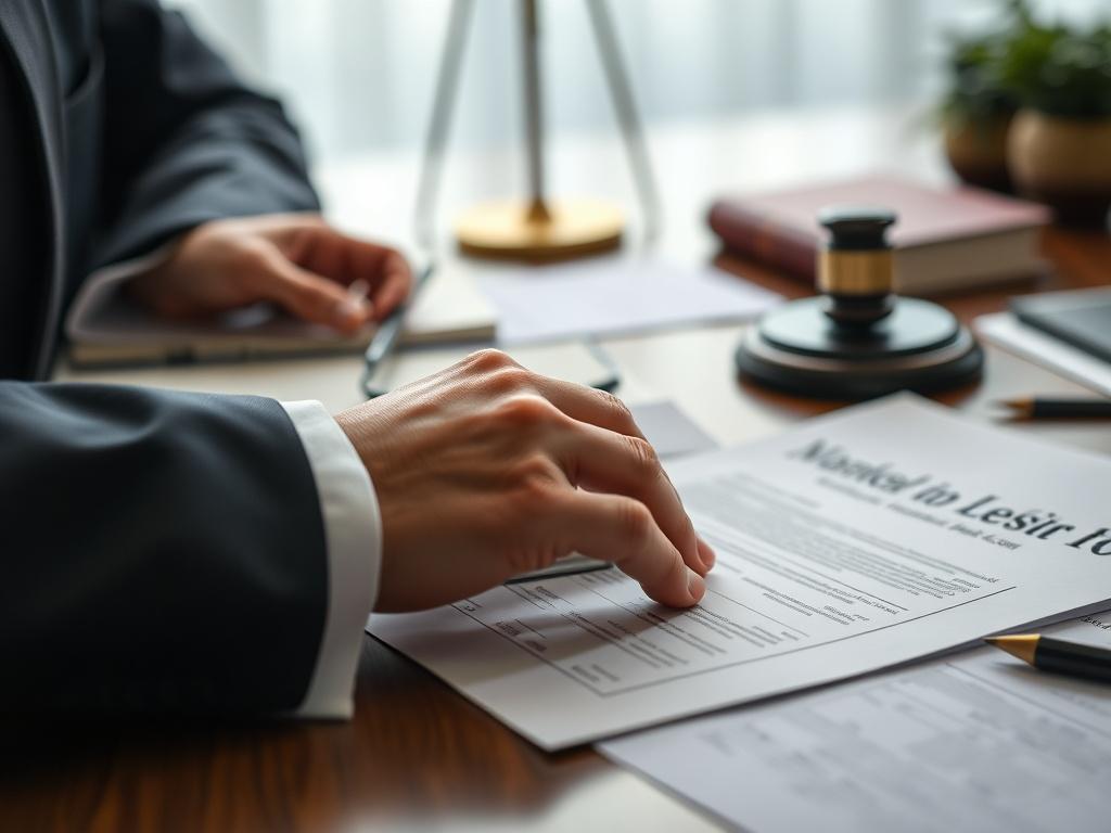 An image depicting a close up of documents being organized