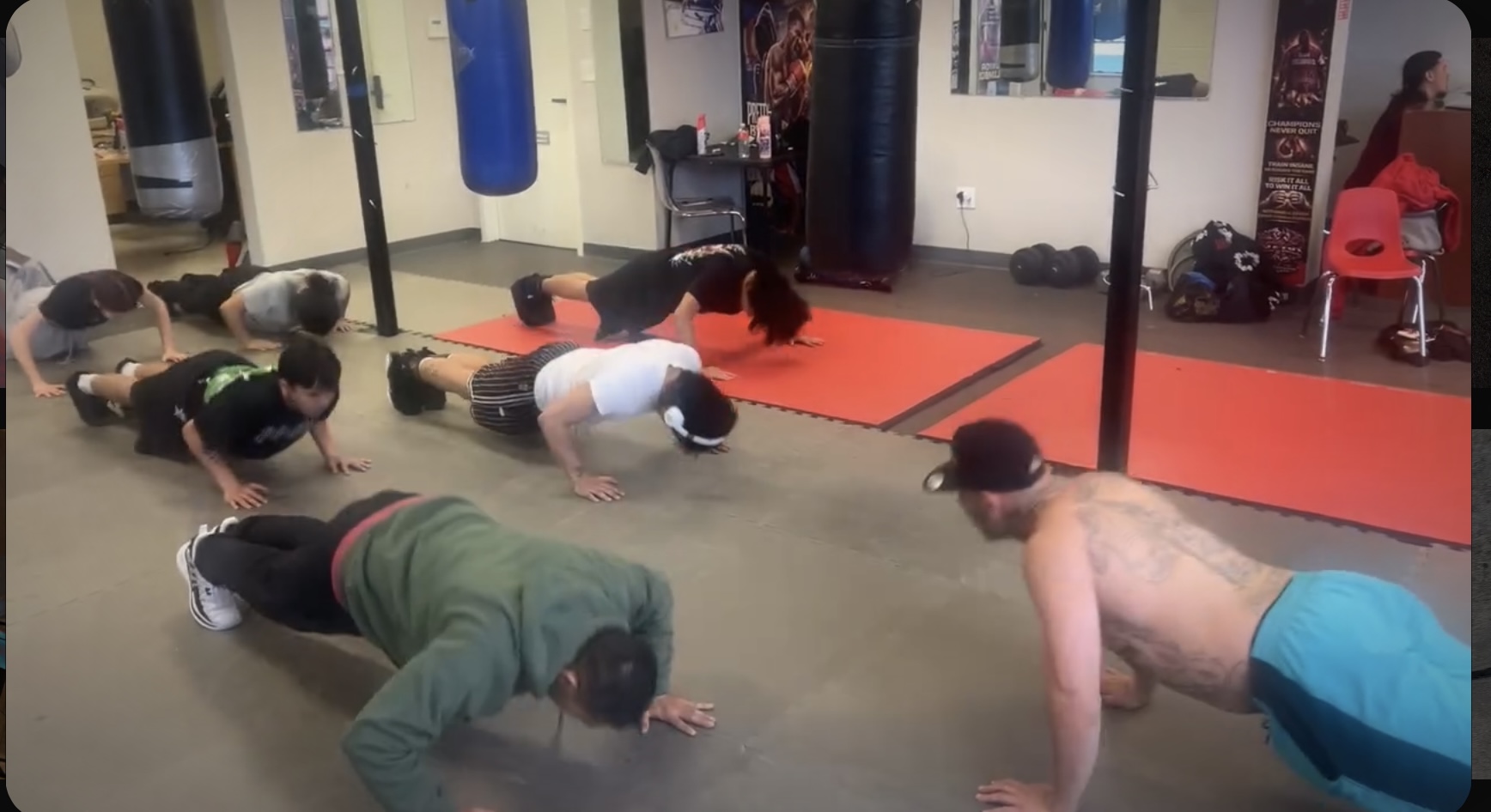 Prettybutbadd Boxing gym training moment