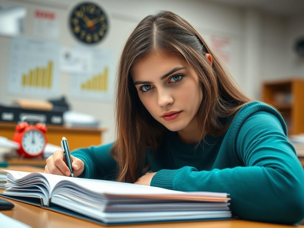 A close up shot of a student taking a mock