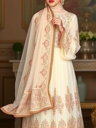 Mehtab Heavy Embroidered Dupatta Set