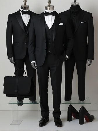 Regal Black Formal Set