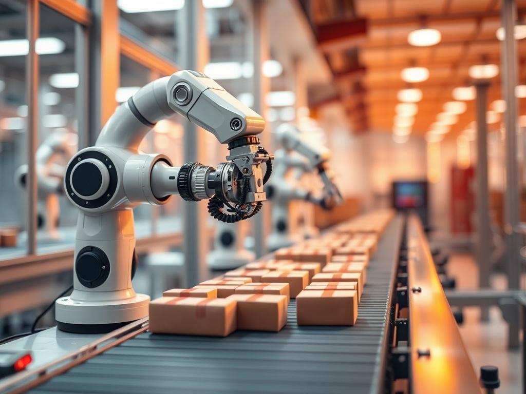 A hyper realistic close up of a robotic quality inspection